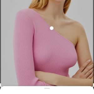 NWT Bershka asymmetric long sleeve bodysuit size S